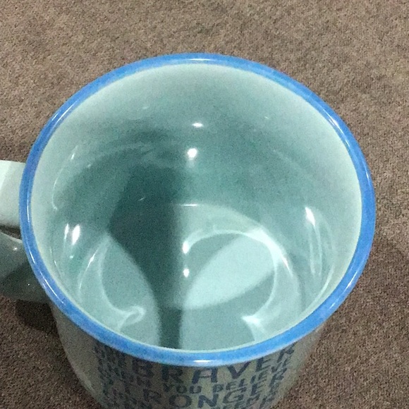 Disney Winnie the Pooh Bear red Balloon Strong Up positive collector mug cup - Picture 3 of 6